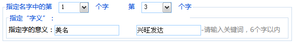 指定名字用字的字義