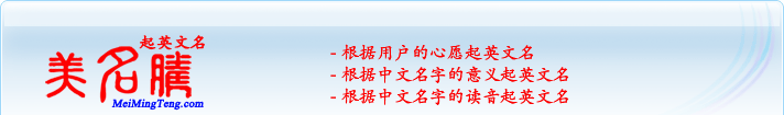 根據(jù)用戶的心愿起英文名；根據(jù)中文名字的意義起英文名；根據(jù)中文名字的讀音起英文名